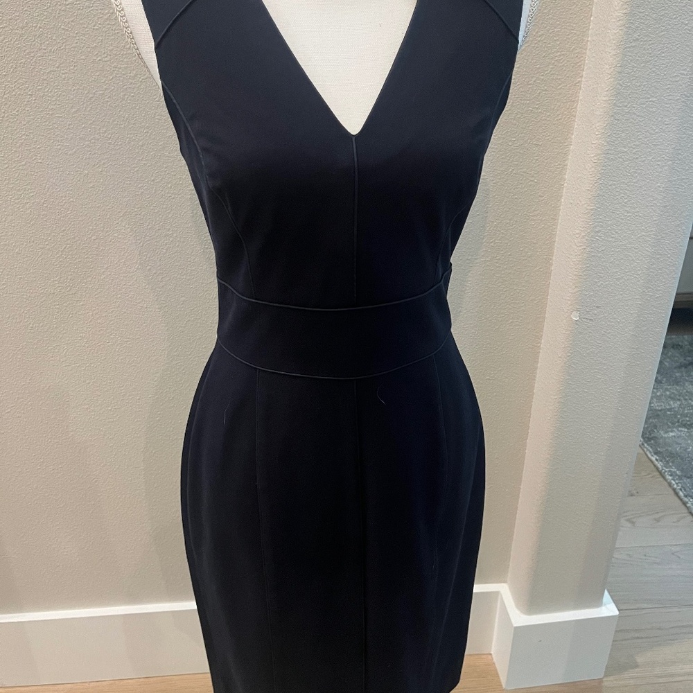 Fitted sleeveless Work sheath Dress
